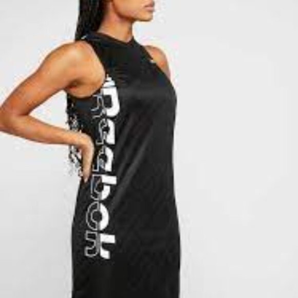 New Reebok Women's Meet You There Sleeveless Basketball Black & White Dress M - Picture 7 of 16